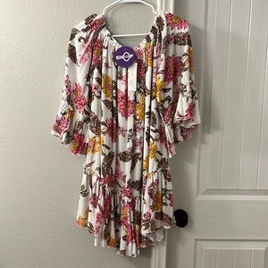 Palm Springs floral woven dress